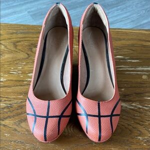 Basketball Patterned Women's Wedges